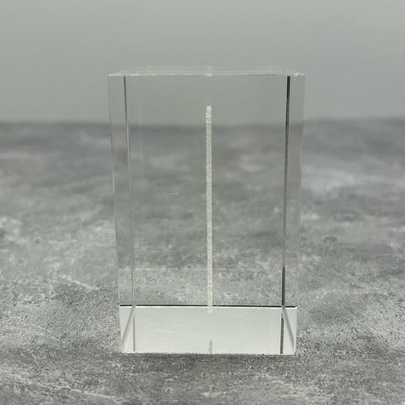 Chinese Heart Sutra Prayer Crystal Cube Engraved Transparent - Picture 5 of 11